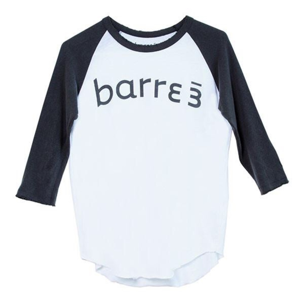 Barre3 distressed raglan tee